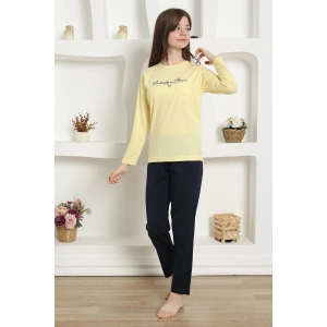 Moda Çizgi Kız Çocuk Penye Pijama Takım 20422