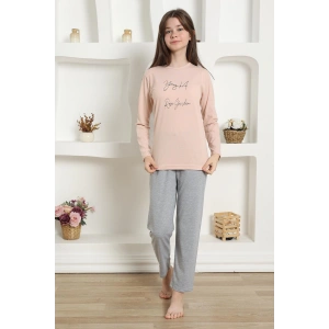 Moda Çizgi Kız Çocuk Penye Pijama Takım 20425