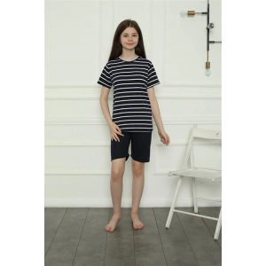 Moda Çizgi Kız Çocuk Penye Şortlu Pijama Takım 20407