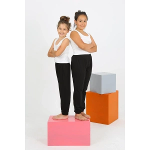 Moda Çizgi Kız Çocuk Sıfır Kol Beyaz Penye Pijama Takım 20433