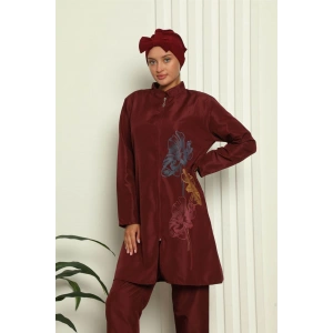 Moda Çizgi Tam Tesettür Çiçek Baskılı Mayo 31016