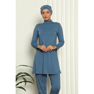 Moda Çizgi Tam Tesettür Likralı Mayo 31050