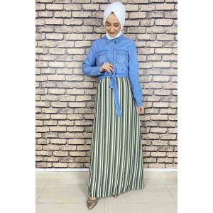 Moda Çizgi Tesettür Elbise