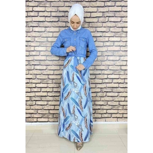 Moda Çizgi Tesettür Elbise