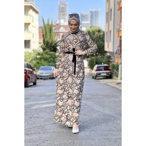 Moda Çizgi Tesettür Elbise