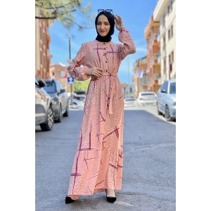 Moda Çizgi Tesettür Elbise