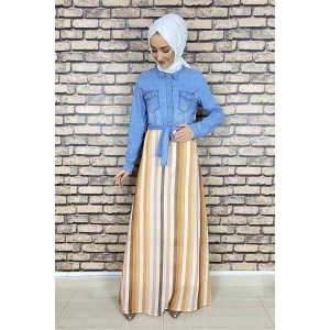 Moda Çizgi Tesettür Elbise