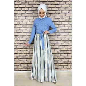 Moda Çizgi Tesettür Elbise