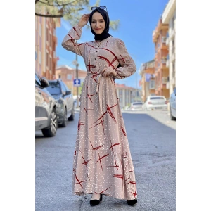 Moda Çizgi Tesettür Elbise