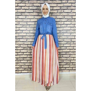 Moda Çizgi Tesettür Elbise