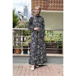 Moda Çizgi Tesettür Elbise