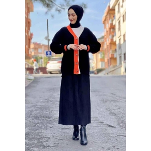 Moda Çizgi Triko Hırka