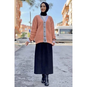 Moda Çizgi Triko Hırka