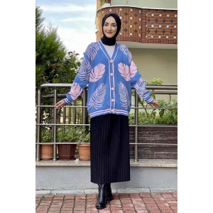 Moda Çizgi Triko Hırka