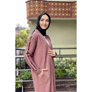 Moda Çizgi Triko Hırka