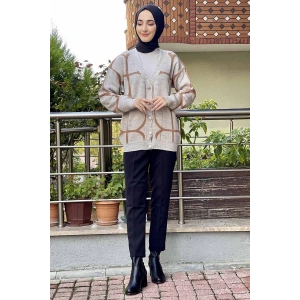 Moda Çizgi Triko Hırka