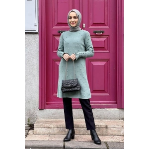 Moda Çizgi Triko Tunik