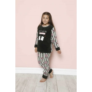 moda çizgi WelSoft Polar Çocuk Pijama Takımı 20243Y