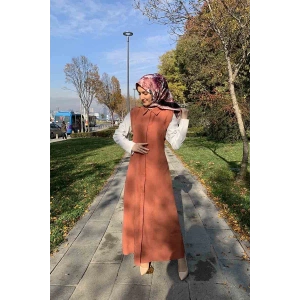 Moda Çizgi Yakalı Yelek