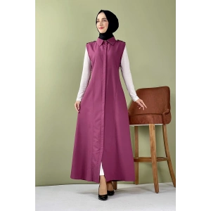 Moda Çizgi Yakalı Yelek