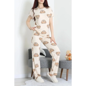 Modal Alt Üst Aynı Pijama Takımı Ayıkafa - 782.1287.