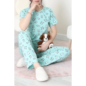 Modal Alt Üst Aynı Pijama Takımı Yeşilpanda - 782.1287.