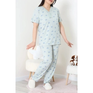 Modal Büyük Beden Pijama Takımı Mint - 775.1287.