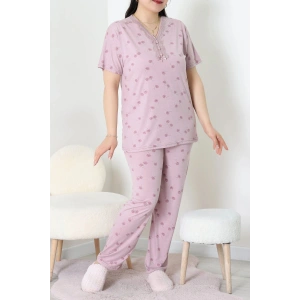 Modal Büyük Beden Pijama Takımı Tozpembe - 775.1287.