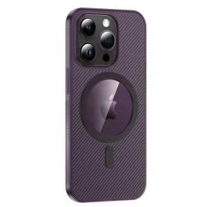 Movenchy iPhone 14 Pro Kılıf PP Magsafe Kapak - Derin Mor