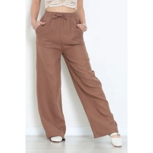 Müslin Bol Paça Pantolon Kahve - 349.1238.