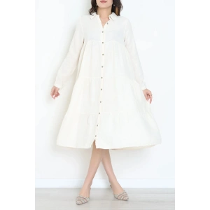 Müslin Elbise Ekru - 353.1238.