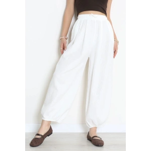 Müslin Kumaş Pantolon Ekru - 7961.1437.