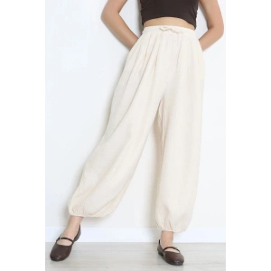 Müslin Kumaş Pantolon Krem - 7961.1437.