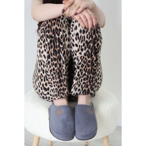 Nakışlı Ev Terliği Füme - 42904.264.