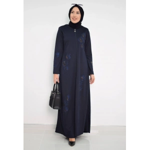 Nakışlı Ferace mdc 2031 Lacivert