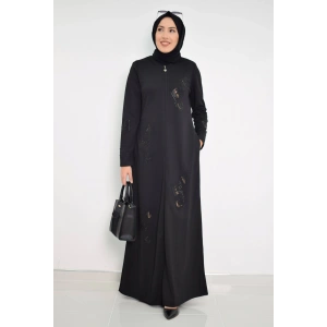 Nakışlı Ferace mdc 2031 Siyah