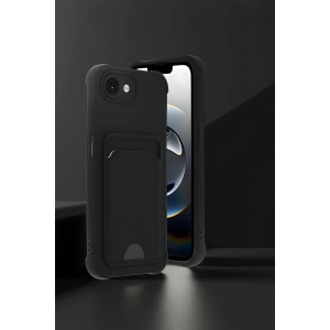 Newface Apple iPhone 16E Kelvin Kartvizitli Silikon - Siyah
