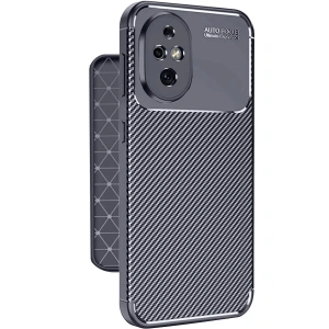 Newface Honor 200 Kılıf Auto Focus Karbon Kapak - Lacivert