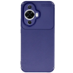 Newface Huawei Nova 12S Kılıf Auto Focus Karbon Kapak - Lacivert