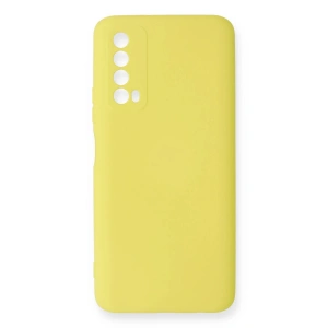 Newface Huawei P Smart 2021 Kılıf Nano içi Kadife Silikon - Sarı