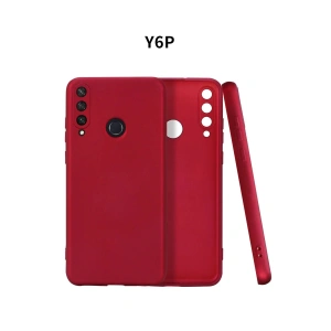 Newface Huawei Y6P Kılıf First Silikon - Bordo