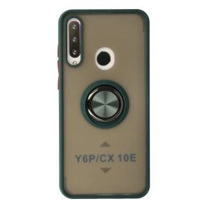 Newface Huawei Y6P Kılıf Montreal Yüzüklü Silikon Kapak - Yeşil