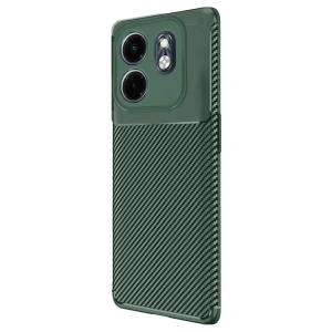 Newface İnfinix Smart 9 Kılıf Auto Focus Karbon Kapak - Koyu Yeşil