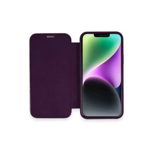 Newface iPhone 11 Kılıf Dolpin Kapaklı - Derin Mor