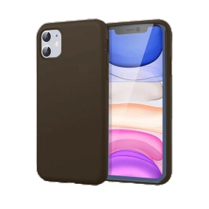 Newface iPhone 11 Kılıf First Silikon - Kahverengi