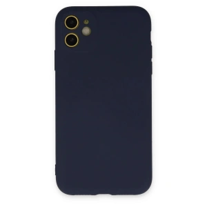 Newface iPhone 11 Kılıf Nano içi Kadife Silikon - Lacivert