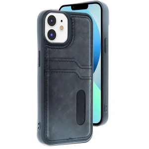 Newface iPhone 11 Kılıf Sara Kartvizitli Deri Kılıf - Siyah