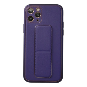 Newface iPhone 11 Pro Kılıf Coco Deri Standlı Kapak - Mor