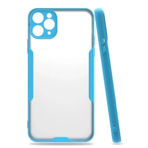 Newface iPhone 11 Pro Kılıf Platin Silikon - Mavi