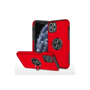 Newface iPhone 11 Pro Max Kılıf Elit Yüzüklü Kapak - Kırmızı